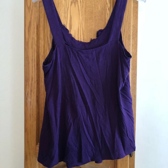 EXPRESS PURPLE FLORAL TANK TOP - Picture 2 of 2